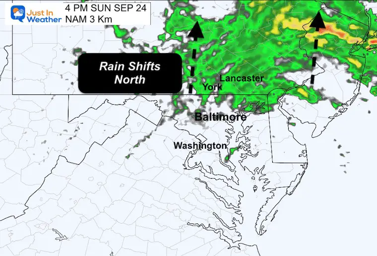 September 23 wind forecast Sunday Afternoon 4 PM