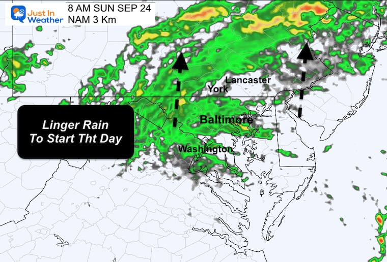 Radar forecast for September 23 Sunday morning