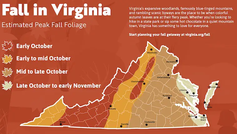 Fall Foliage Forecast Virginia October
