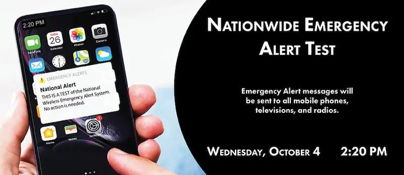 October 4 FEMA FCC Emergency Alert Test