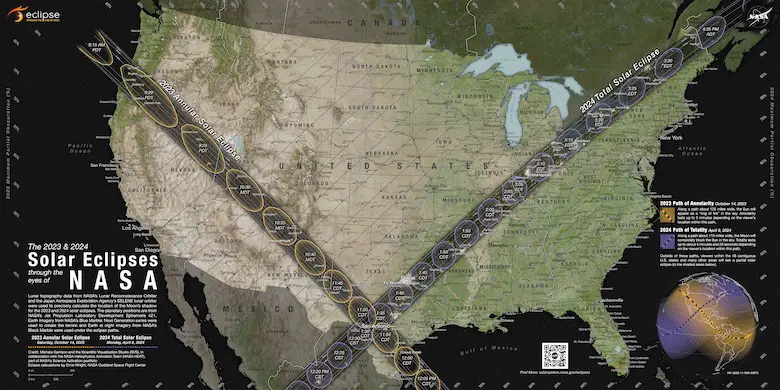 solar eclipse map 2023 and 2024
