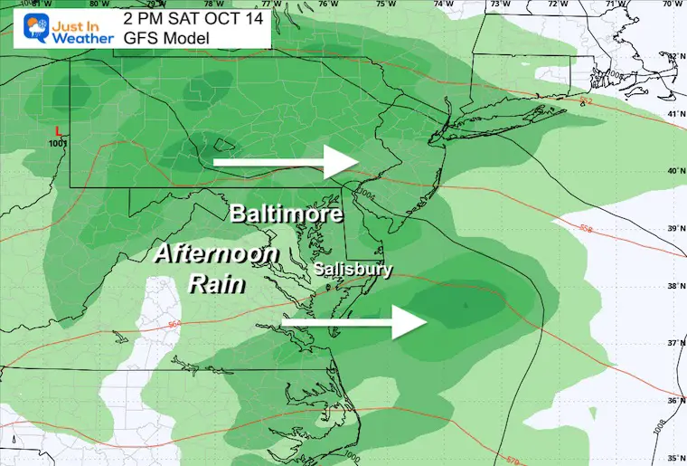 October 11 weather storm forecast Saturday afternoon