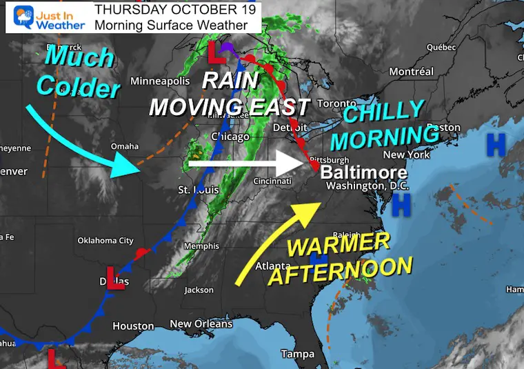 October 19 weather Thursday morning