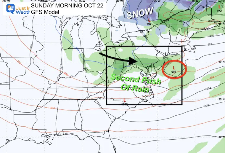 October 16 weather rain Sunday