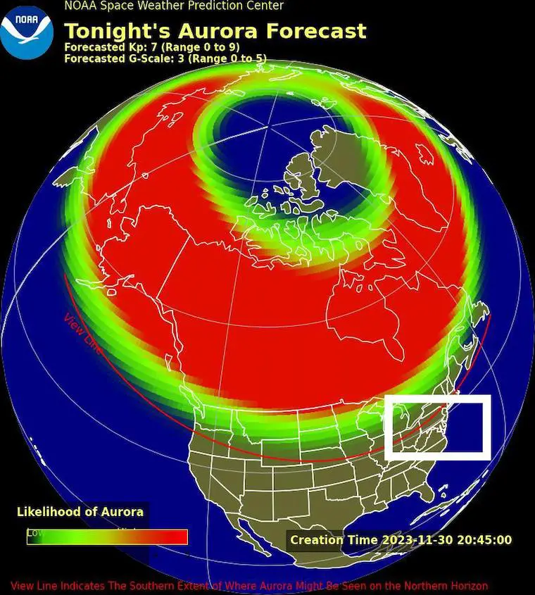 December 1 Aurora Forecast