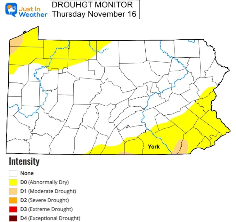 November 16 drought Pennsylvania