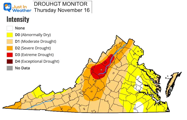 November 16 drought Virginia