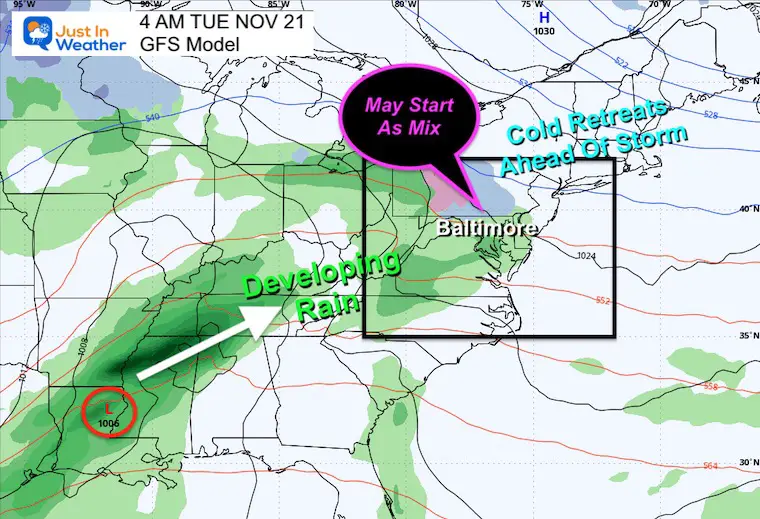 November 17 weather storm Tuesday Morning