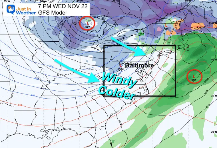 November 17 weather storm Wednesday night