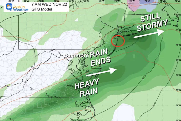 November 20 weather storm Maryland Wednesday Morning