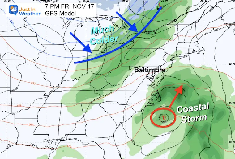 November 13 weather storm forecast Friday