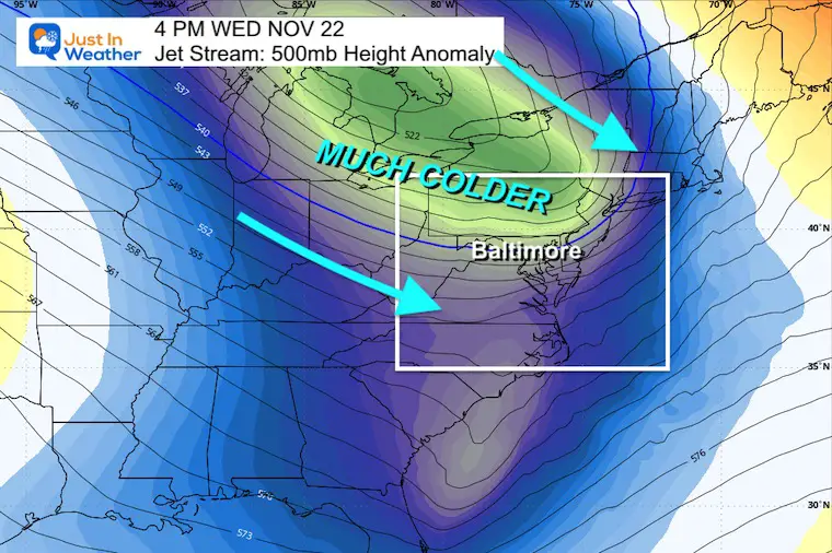 November 15 weather jet stream Wednesday