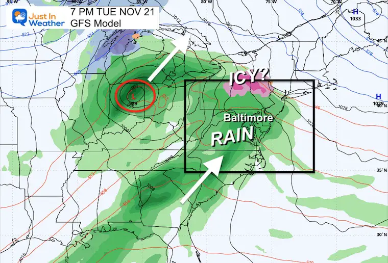 November 16 storm Thanksgiving Tuesday