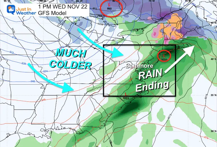 November 16 storm Thanksgiving Wednesday