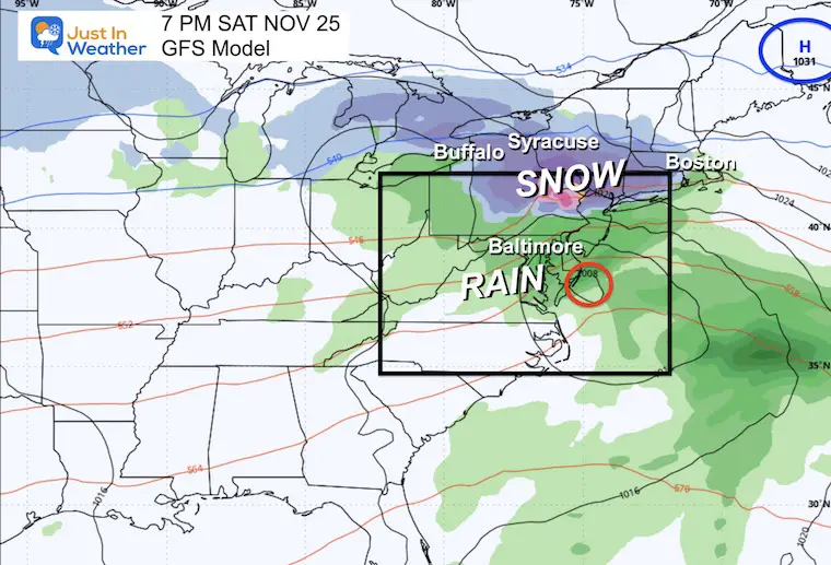 November 17 weather snow Thanksgiving weekend