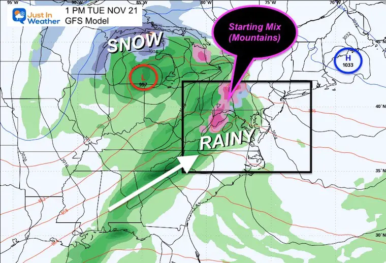 November 19 weather storm Tuesday