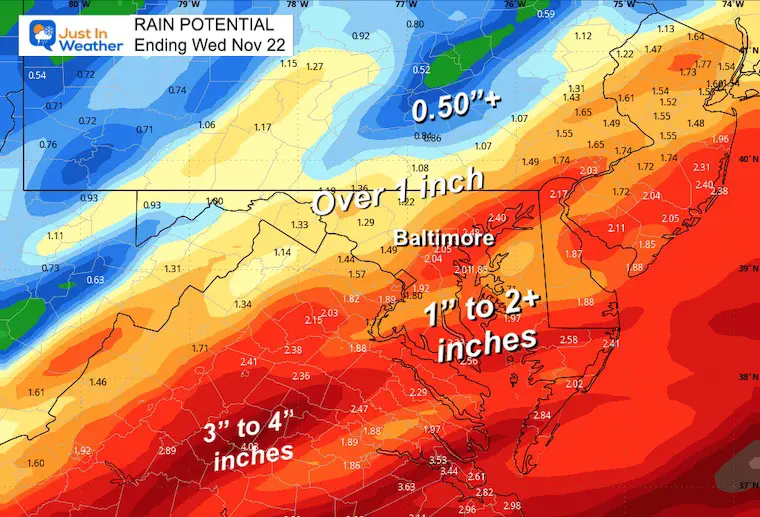 November 19 weather rain forecast Thanksgiving