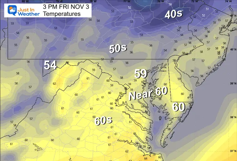 November 2 weather Friday afternoon