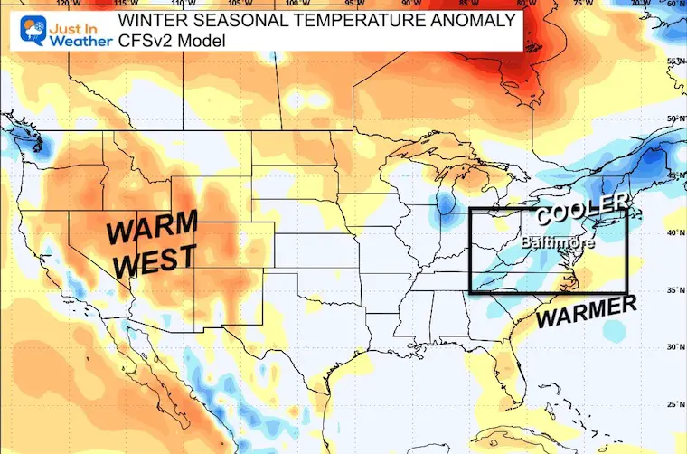 Winter Temperatures El Nino CFSv2 Model