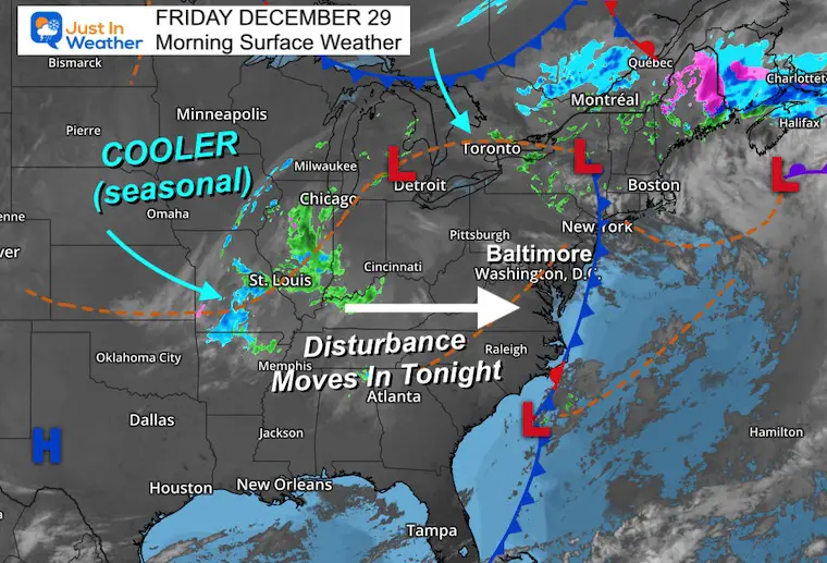 December 29 weather Friday morning