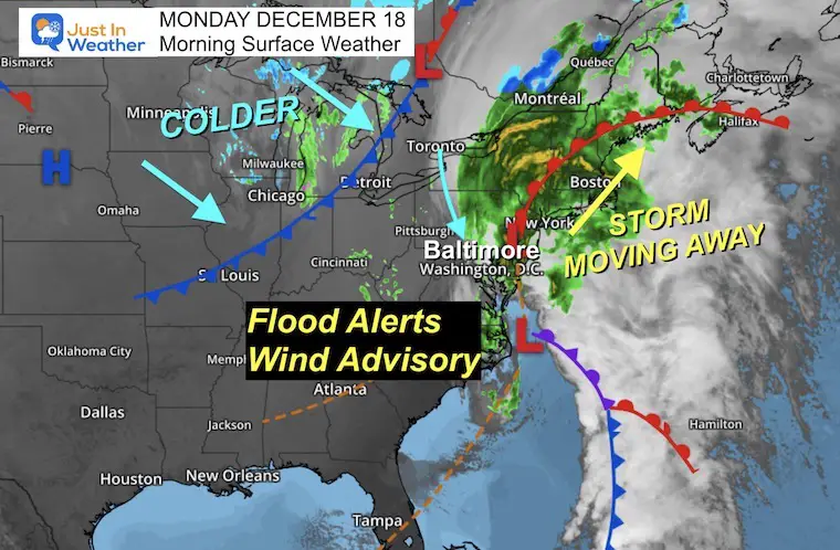 December 18 weather storm Monday morning