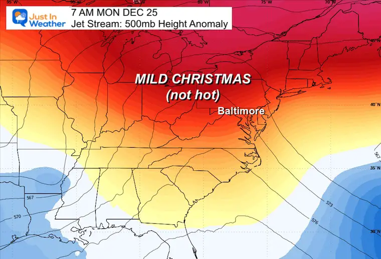 December 20 weather jet stream Christmas Day