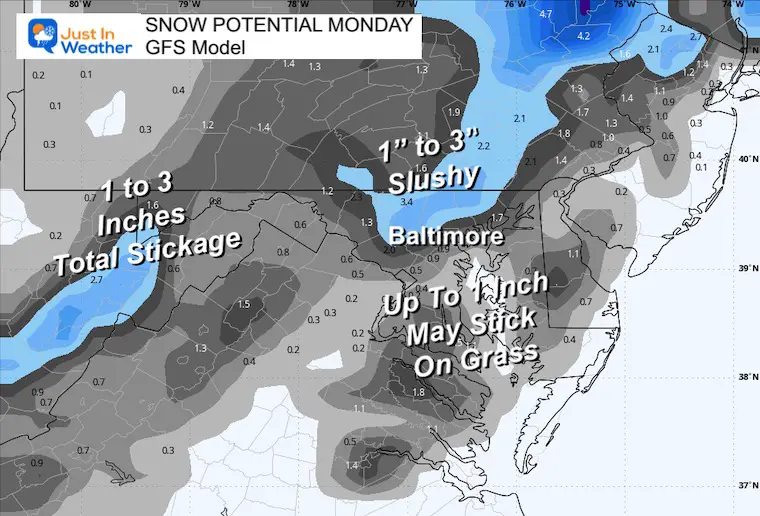 December 9 weather forecast snow total