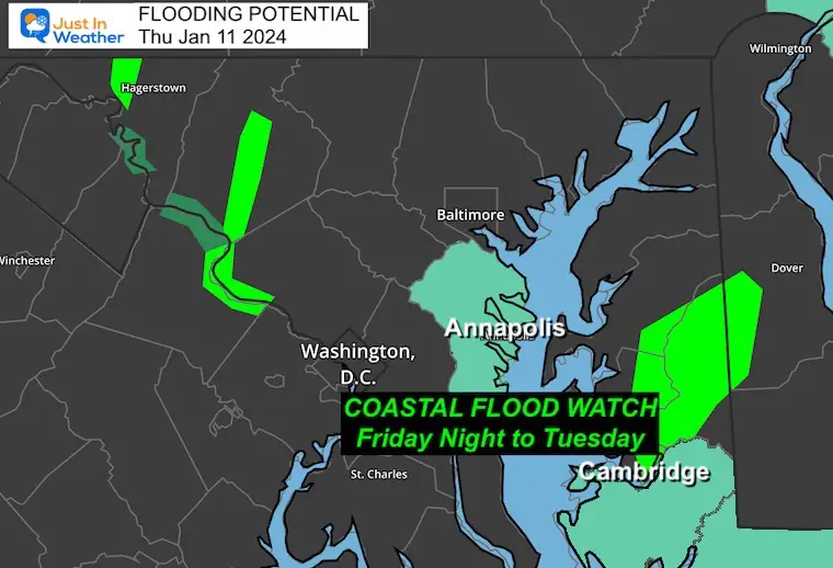 January 11 weather coastal flood watch