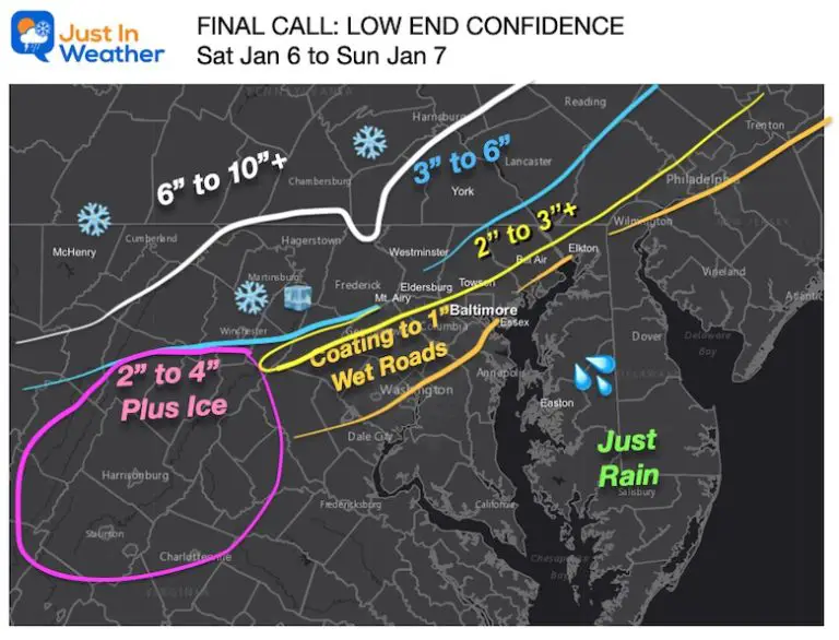 January 6 Weather Winter Storm Today With Snow Inland And Cities