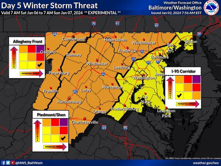 Winter Storm Threat National Weather Service Maryland