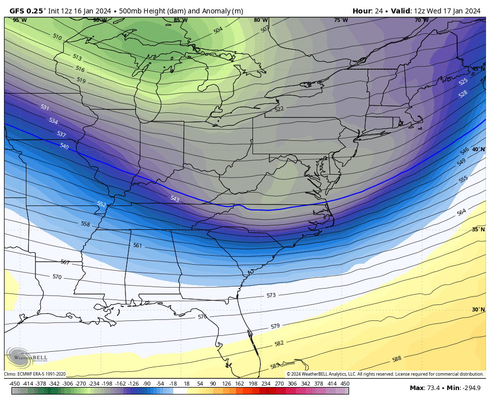 January 16 jet stream storm arctic air