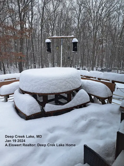 January 19 snow Deep Creek Lake MD