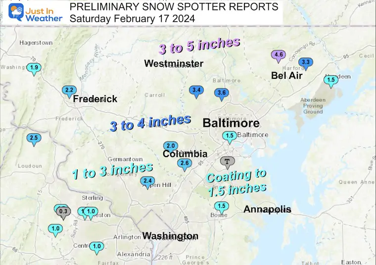 February 17 snow reports preliminary