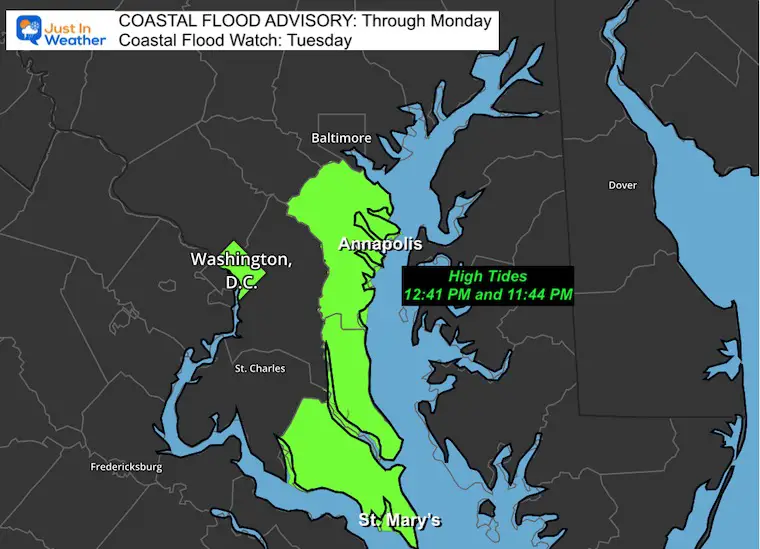 February 4 weather Coastal Flood Advisory