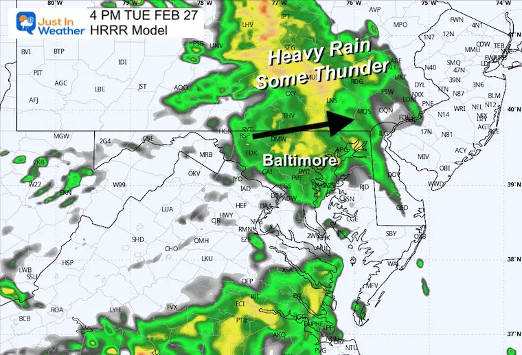 February 27 weather radar storm 4 PM