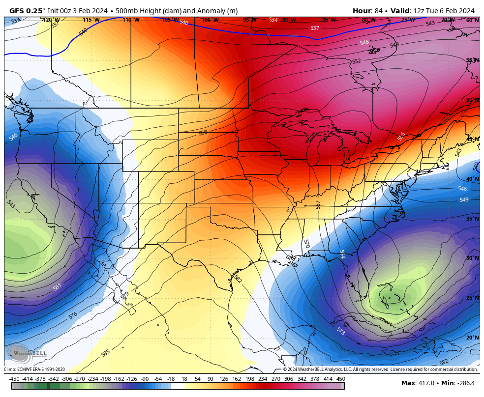 February 3 weather jet stream outlook