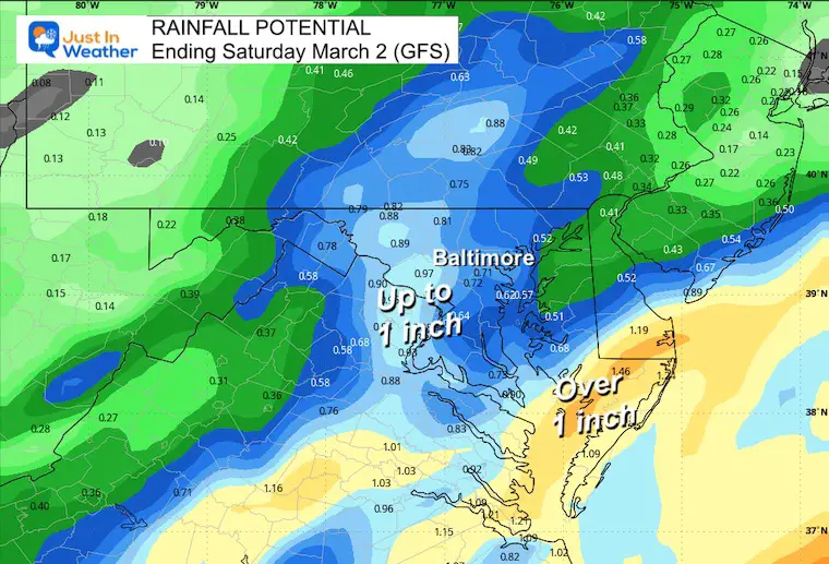 March 1 weather rain storm forecast