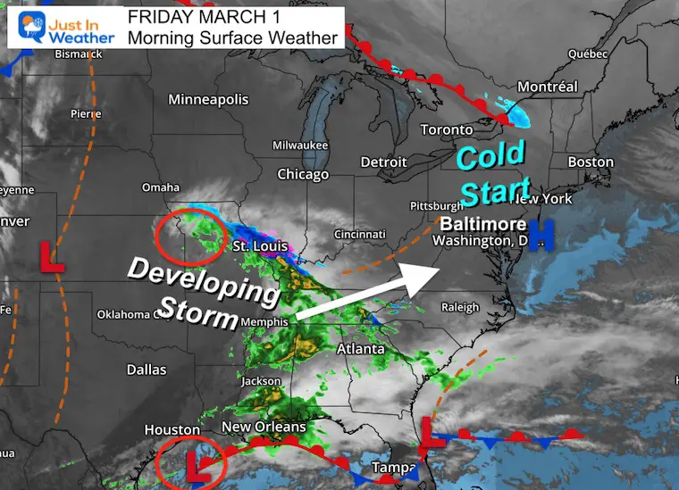March 1 weather storm Friday morning