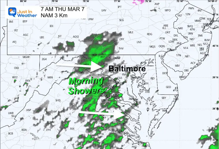 March 6 weather rain radar Thursday morning