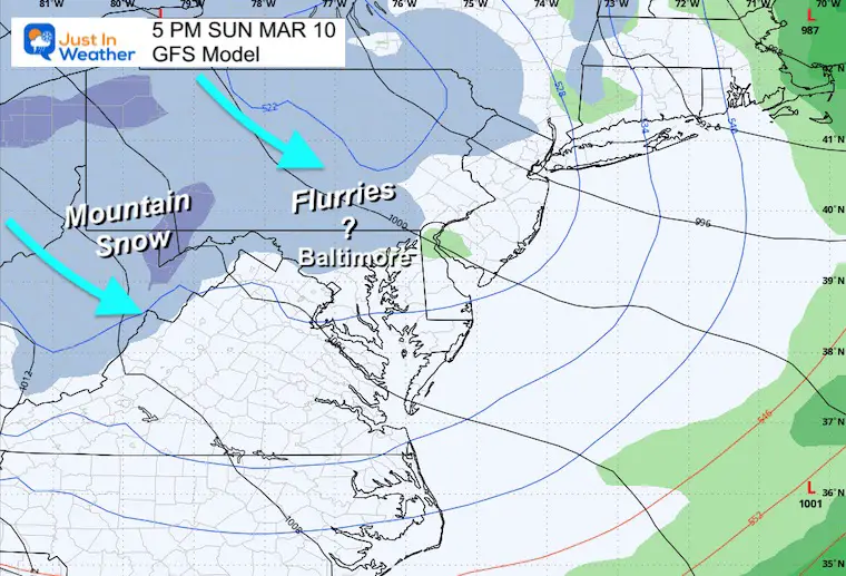 March 7 weather storm forecast Sunday
