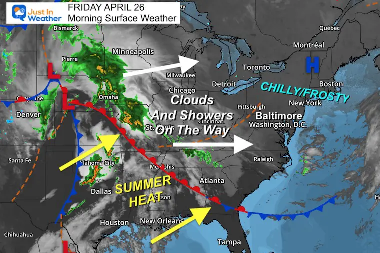 April 26 weather Friday morning