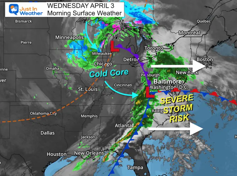 April 3 weather Wednesday morning storm