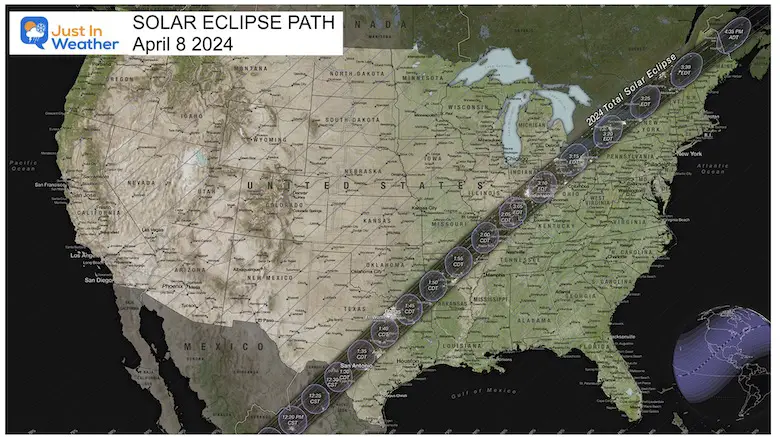 Solar Eclipse USA Map April 8 2024