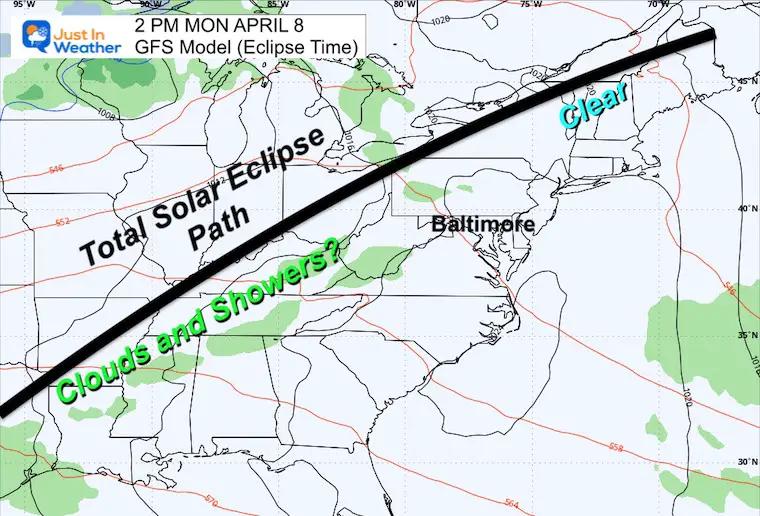 Solar Eclipse Monday weather forecast April 5 weather