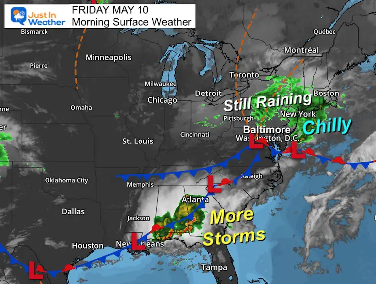 May 10 weather Friday morning