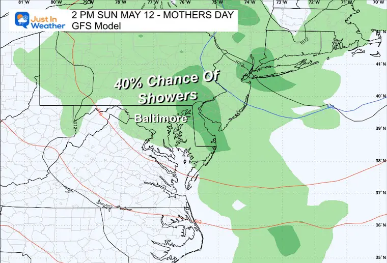 May 10 weather forecast Mothers Day