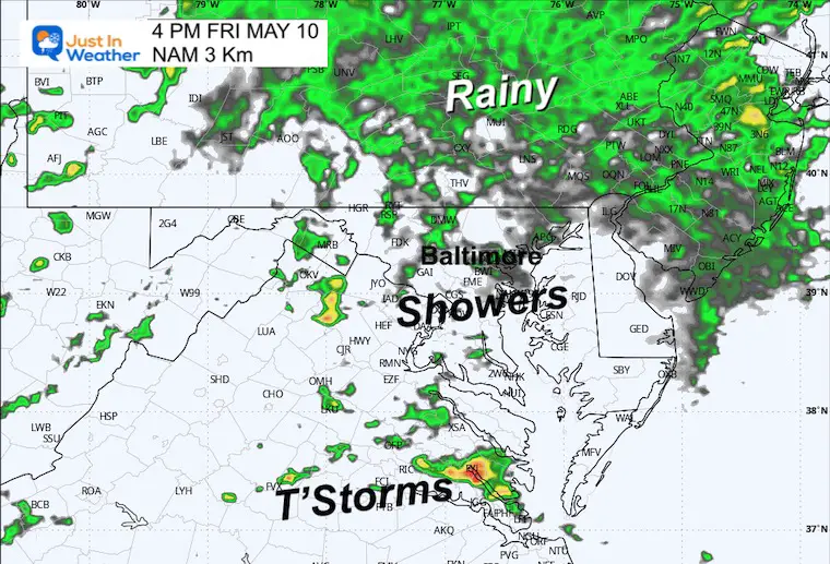 May 10 weather radar rain Friday afternoon