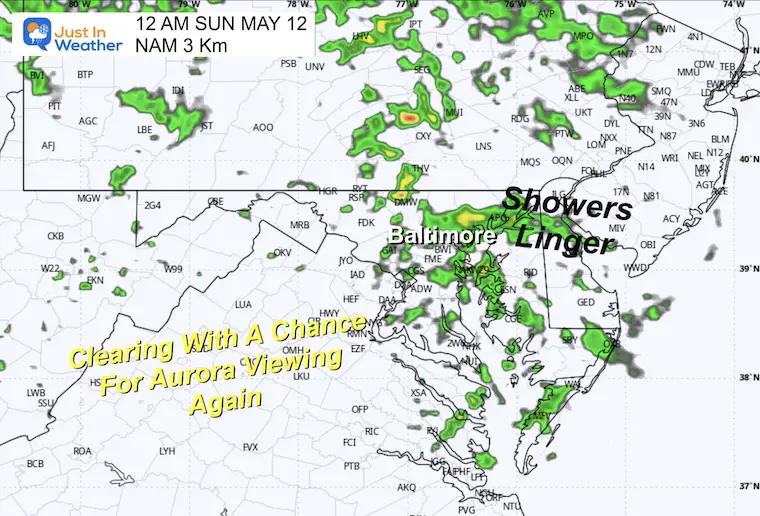 May 11 weather rain radar Saturday night