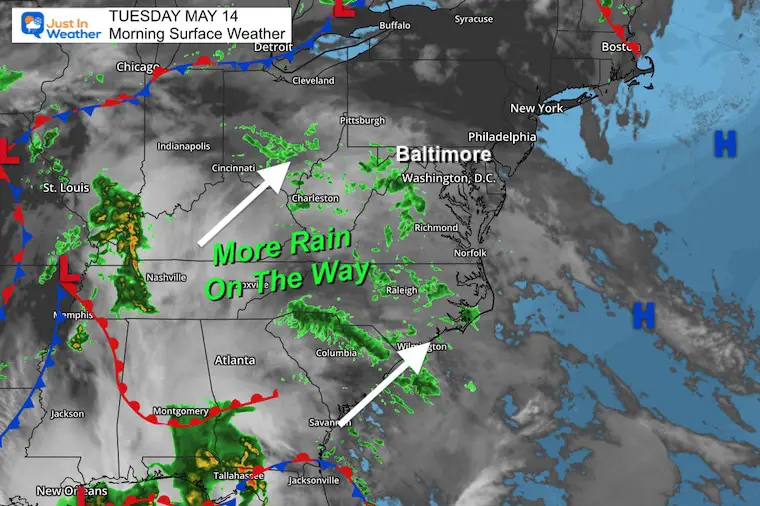 May 14 weather Tuesday Morning