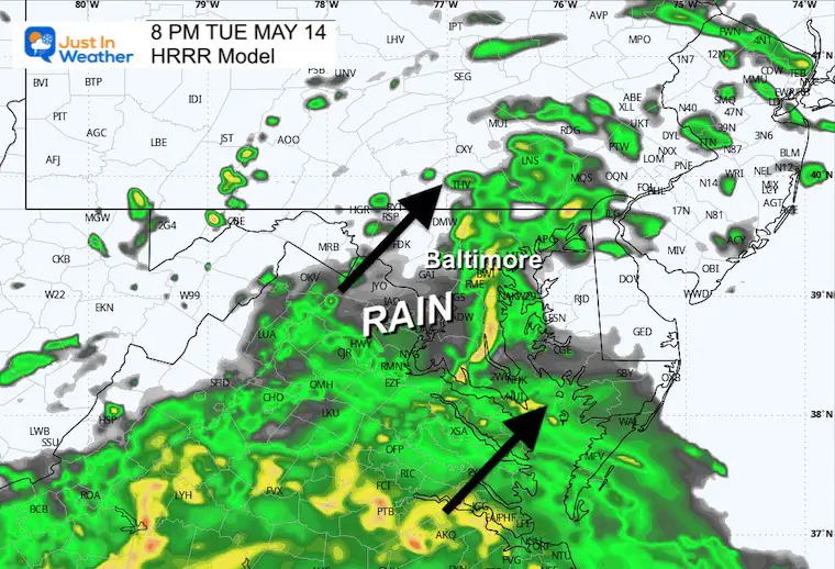 May 14 weather rain forecast evening